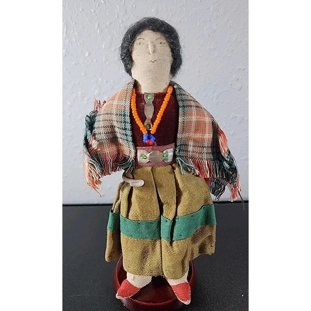 Antique Native American Indian Navajo‎ Indian New Mexico dolls beadwork 7